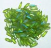 3x11mm Matte AB Glass Dagger Beads